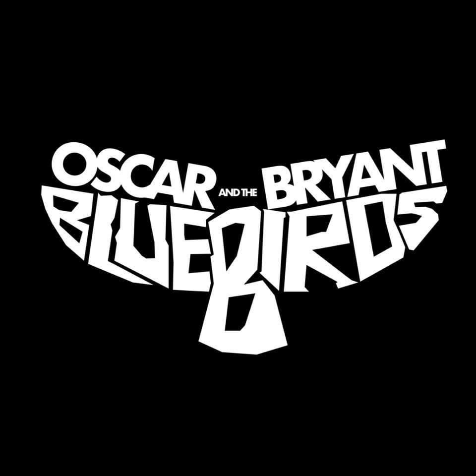 Logo with stylized text 'Oscar and the Bryant Bluebirds' on a black background.